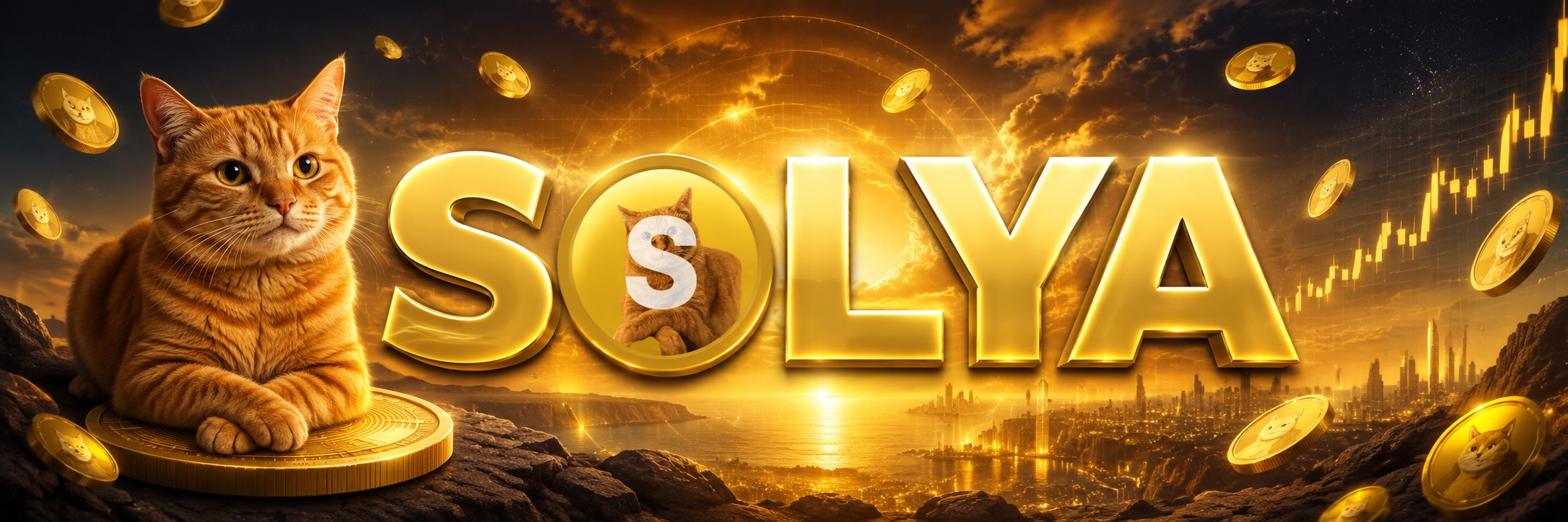 SOLYA golden city banner